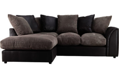 Annabelle Regular Fabric Left Hand Corner Sofa - Charcoal